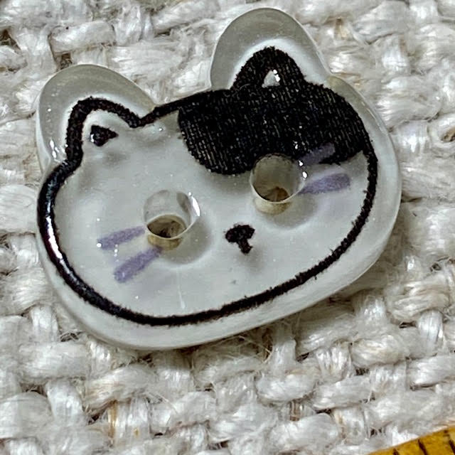 Cat Buttons - Black and White Acrylic