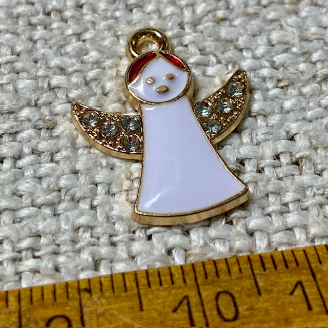 Angel charms - enamel and metal