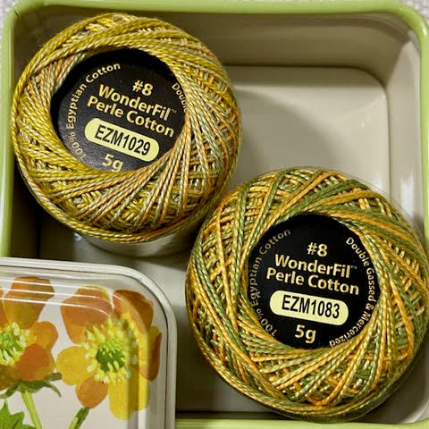 Buttercup Tin with Wonderfil Thread