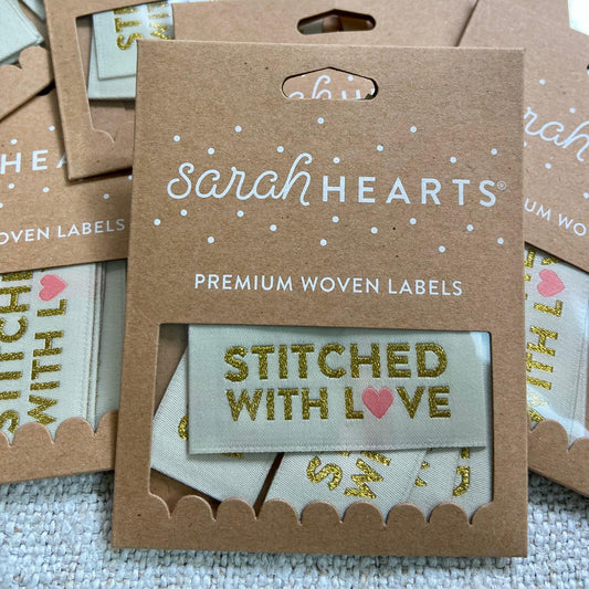 Gold/Coral/Cream 'Love' Labels
