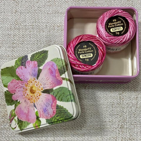 Rose Tin with Wonderfil Thread