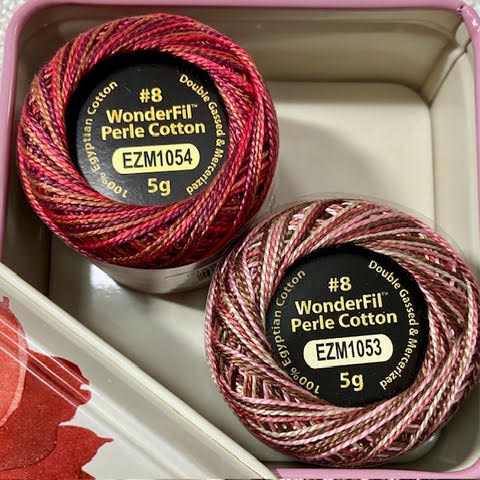 Dahlia Tin with Wonderfil Thread